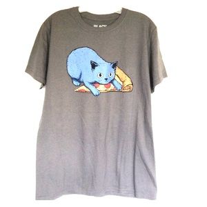 Cat Pizza Graphic T Shirt